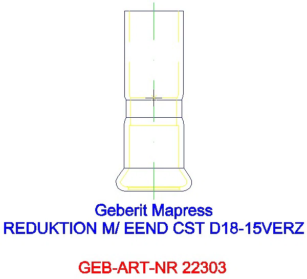 GE Mapress C-Stahl Reduktion mit Einschubende d18-15 verzinkt_22303_G
