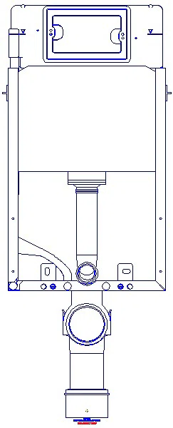 GE Kombifix Element für WWC, 108 cm mit Delta UP-SPK 12 cm_110.100.00.1_A