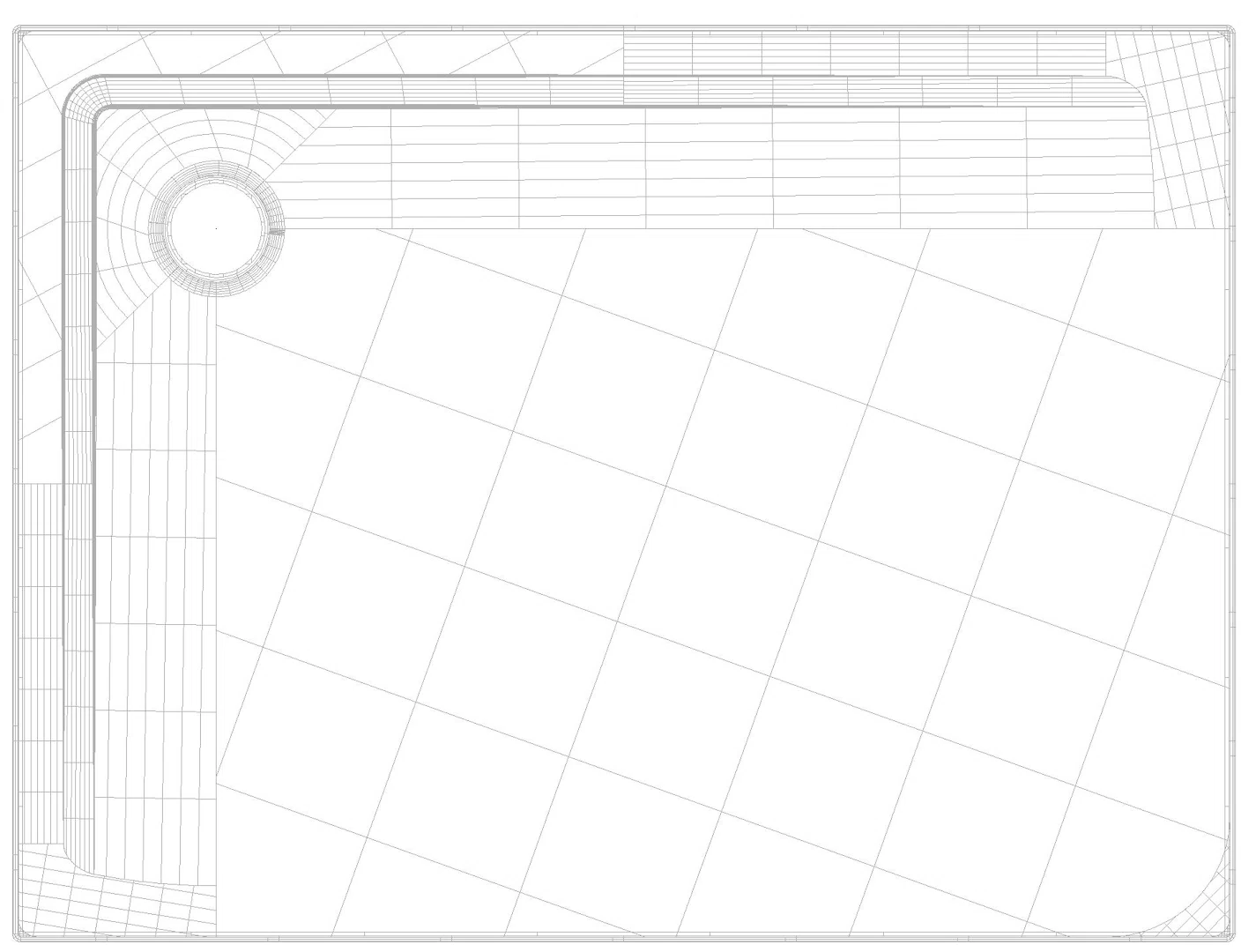 KALDEWEI SUPERPLAN MIT WANNENTRÄGER EXTRAFLACH Duschfläche, 900x1200x32 mm, Modell-Nr: 1851-5