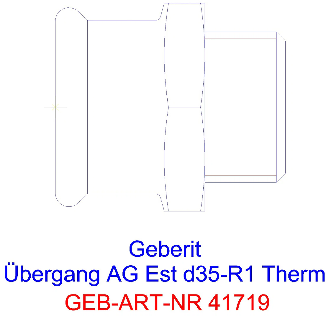 GE Mapress Therm Übergang mit AG d28-R1 1/4_41719_a