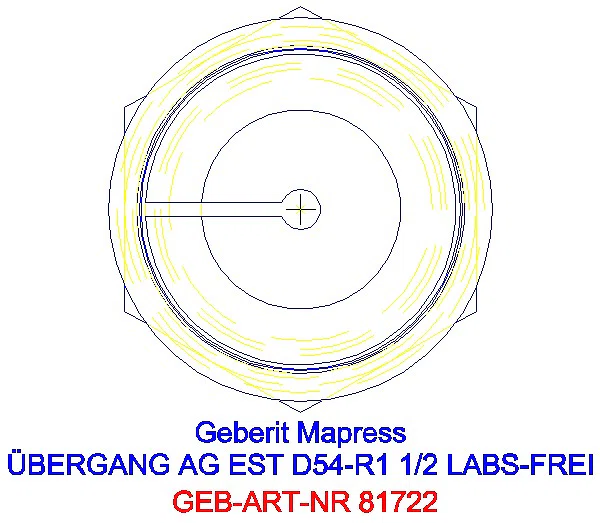 GE Mapress Edelstahl Übergang mit AG (LABS-frei) d54-R1 1/2_81722_L