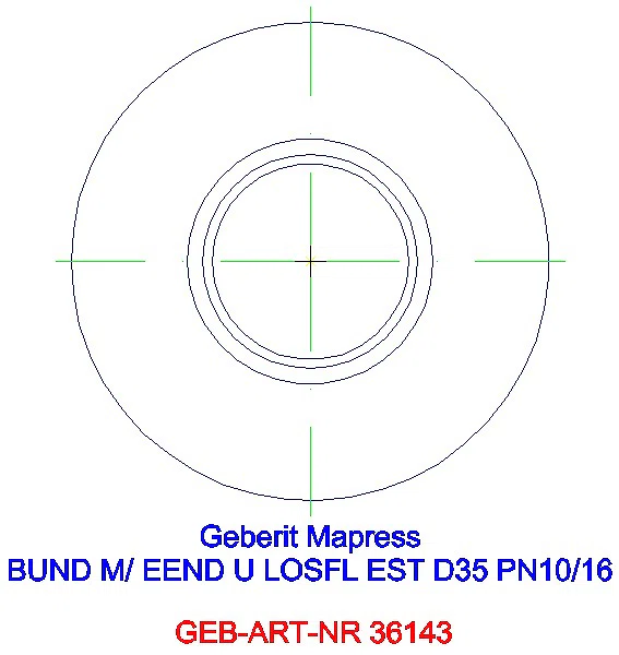 GE Mapress Edelstahl Bund mit Einschubende zu Losflansch d35 PN10/16_36143_L