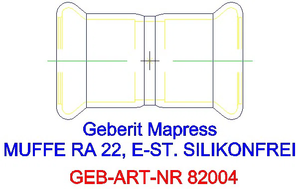 GE Mapress Edelstahl Muffe d22 (LABS-frei)_82004_G