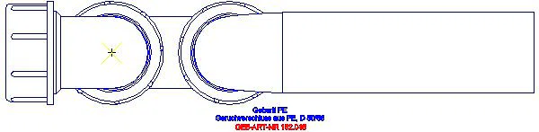 GE Rohrbogengeruchsverschluss für Becken D50/56 Einlauf horiz. und Abgang horiz._152.045.16.1_G