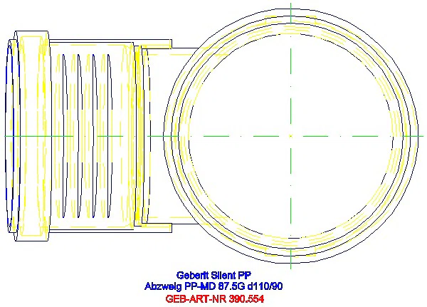 GE Silent-PP Bogenabzweigung 87,5Gr d110/90_390.554.14.1_G