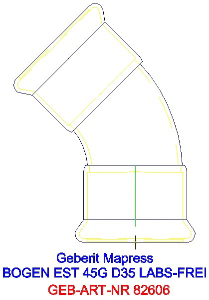 GE Mapress Edelstahl Bogen 45Gr d35 (LABS-frei)_82606_A