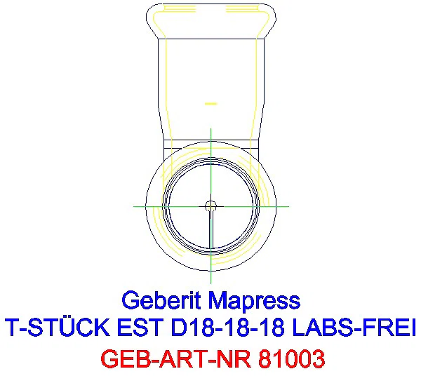 GE Mapress Edelstahl T-Stück egal (LABS-frei) d18-18-18_81003_L