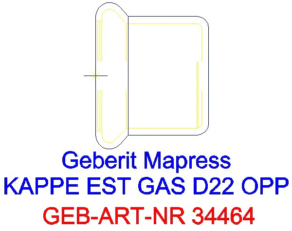 GE Mapress Edelstahl Kappe d22 (Gas)_34464_A