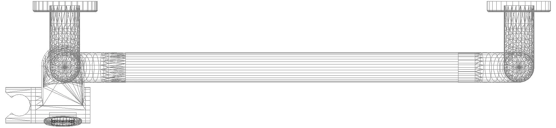 HEWI Duschhandlauf U-Form Ser 801, d:33, AM1:1100,A2:900,W1:500 signalweiß