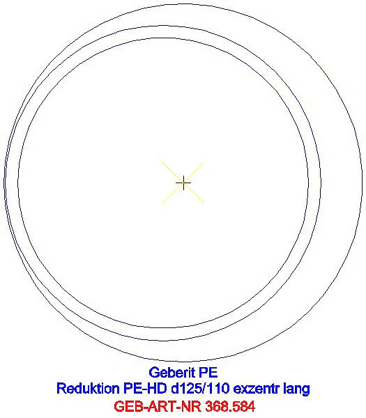 GE PE Reduktion exzentrisch lang d125/110_368.584.16.1_G