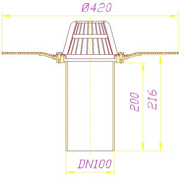 DALLMER Dachablauf 84 D DallBit, DN 100