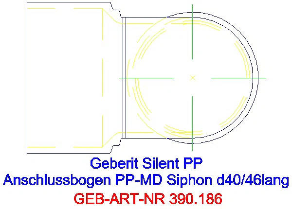 GE Silent-PP Anschlussbogen 90Gr verlängert d40/46_390.186.14.1_G