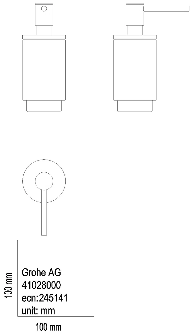 GROHE Seifenspender Selection 41028 für Halter 41027 hard graphite