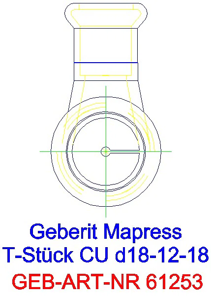GE Mapress Kupfer T-Stück reduziert d18-12-18_61253_L