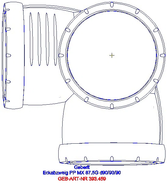 GE Silent-Pro Eckabzweig 87,5Gr d90/90/90_393.459.14.1_G