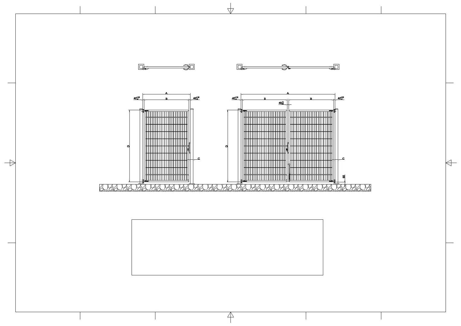 Drehflügeltor Proteus 2-Technische Zeichnung