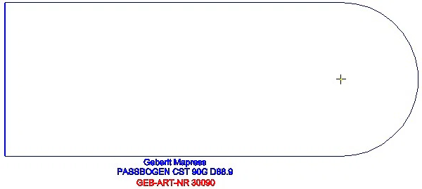 GE Mapress Edelstahl Passbogen 90Gr d88,9_30090_G