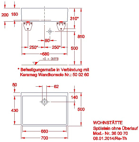 Publica Mehrzweckbecken, 70x20x50cm ohne Überlauf, weiß_kgv_wohnst_360070