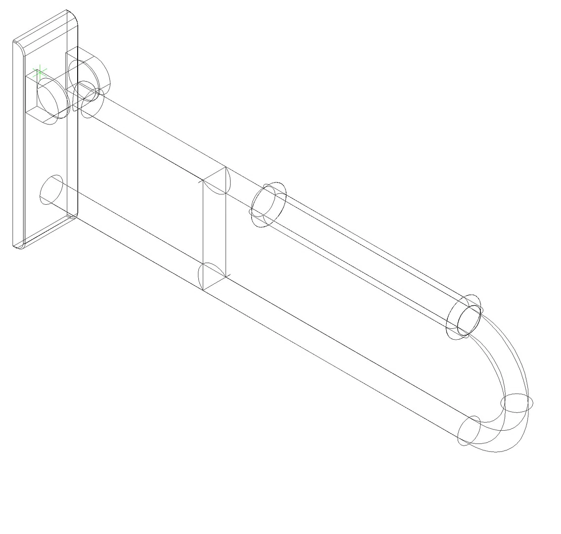 HEWI Stützklappgriff Ser 801, matt, L:700mm, mit Armpolster signalweiß