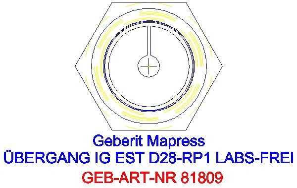 GE Mapress Edelstahl Übergang mit IG (LABS-frei) d28-Rp1_81809_L