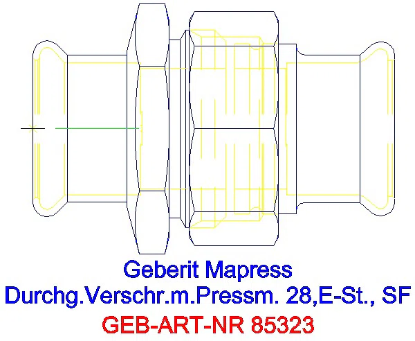 GE Mapress Edelstahl Verschraubung (LABS-frei) d28_85323_G