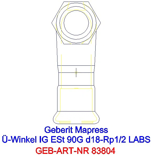 GE Mapress Edelstahl Übergangswinkel 90Gr mit IG (LABS-frei) d18-Rp1/2_83804_L