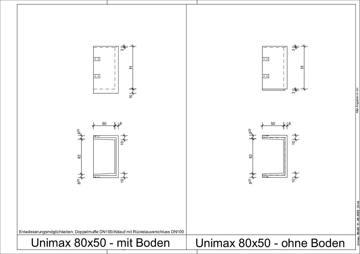 Unimax Lichtschächte