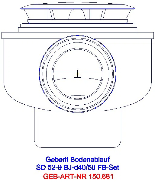 GE Duschwannenablauf d40/50 mit Ablaufdeckel_150.681.21.1_L