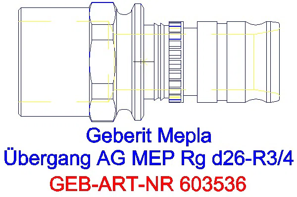 GE Mepla Übergang mit AG Rg d26-R3/4_603.536.00.5_G