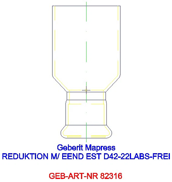 GE Mapress Edelstahl Reduktion mit Einschubende (LABS-frei) d42-22_82316_G