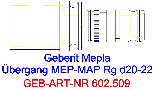 GE Mepla Übergang auf Mapress mit Einschubende Rg d20-22_602.509.00.5_G