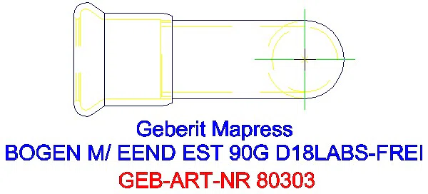 GE Mapress Edelstahl Bogen 90Gr d18 mit Einschubende (LABS-frei)_80303_G