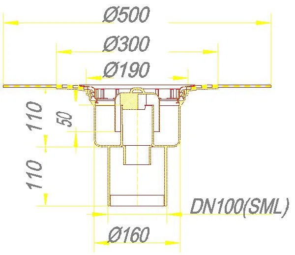 DALLMER Ablaufgehäuse 61 GA DallBit, DN 100 SML