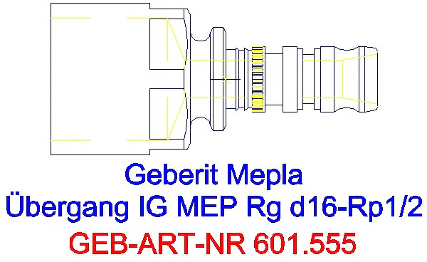 GE Mepla Übergang mit IG Rg d16-Rp1/2_601.555.00.5_A