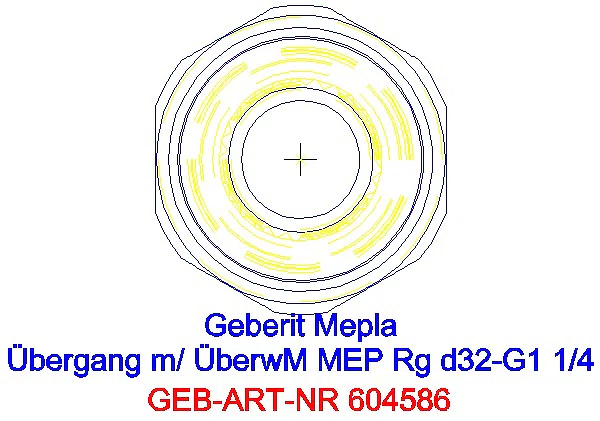 GE Mepla Übergang mit Überwurfmutter Rg d32-G1 1/4_604.586.00.5_L