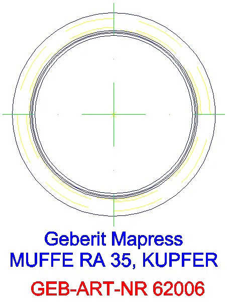 GE Mapress Kupfer Muffe d35_62006_L