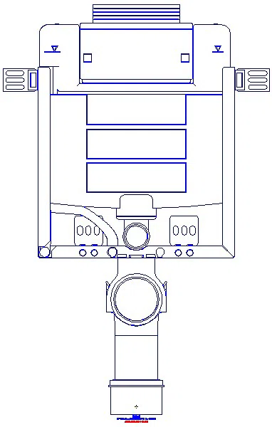 GE Kombifix Element für Wand-WC 82cm mit Omega UP-SPK 12cm Bet. vorne/oben_110.000.00.1_A