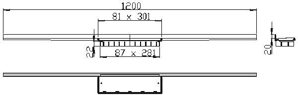 DALLMER Duschrinne CeraWall Connect, messing matt, 800 - 1200 mm