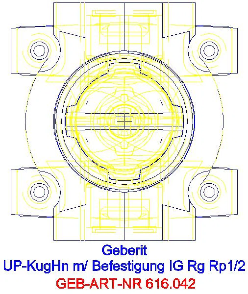 GE UP-Kugelhahn mit Befestigung Rp1/2"_616.042.00.1_A