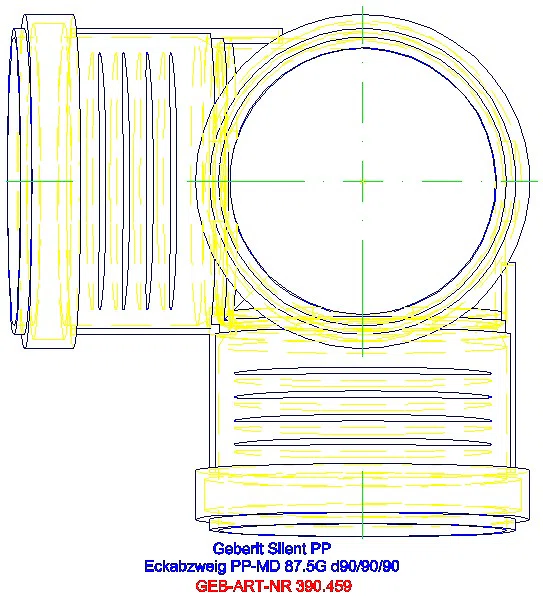 GE Silent-PP Eckabzweig 87,5Gr d90/90/90_390.459.14.1_G