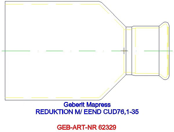 GE Mapress Kupfer Reduktion mit Einschubende d76,1-35_62329_L