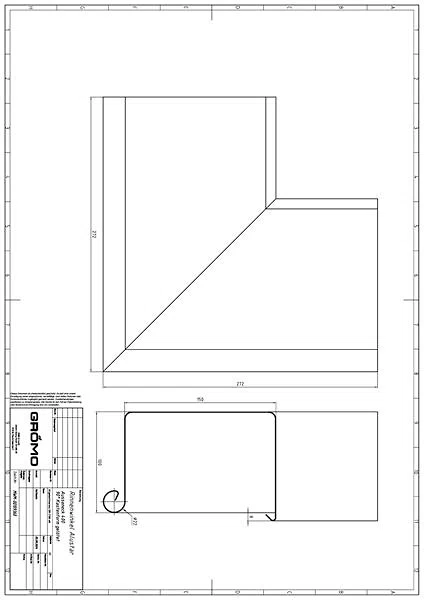 GRÖMO ALUSTAR Rinnenwinkel - SX - Weiß kastenförmig Außeneck 90° 400, #Art.Nr. 82184
