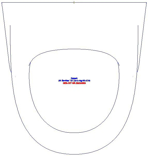 Renova Urinal, Zulauf von oben Abgang nach hinten oder unten, KeraTect_235200600_G