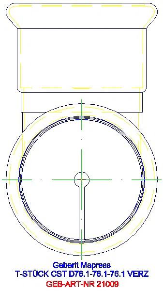 GE Mapress C-Stahl T-Stück egal d76,1-76,1-76,1_21009_L