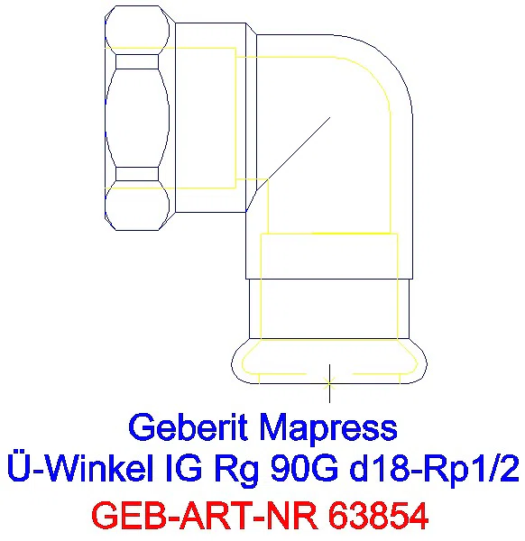 GE Mapress Kupfer Übergangswinkel 90Gr mit IG Rg d18-Rp1/2_63854_A