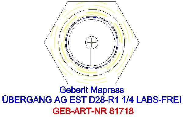 GE Mapress Edelstahl Übergang mit AG (LABS-frei) d28-R1 1/4_81718_L
