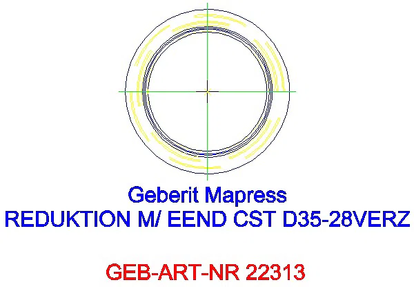 GE Mapress C-Stahl Reduktion mit Einschubende d35-28 verzinkt_22313_A