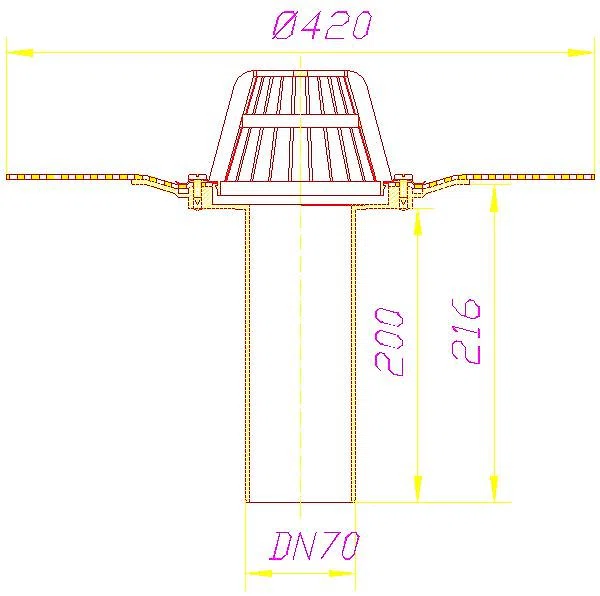 DALLMER Dachablauf 84 D DallBit, DN 70