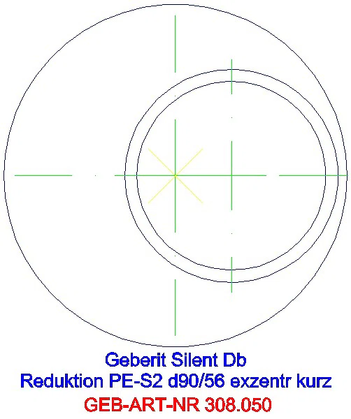 GE Silent-db20 Reduktion exzentrisch kurz d90/56_308.050.14.1_G