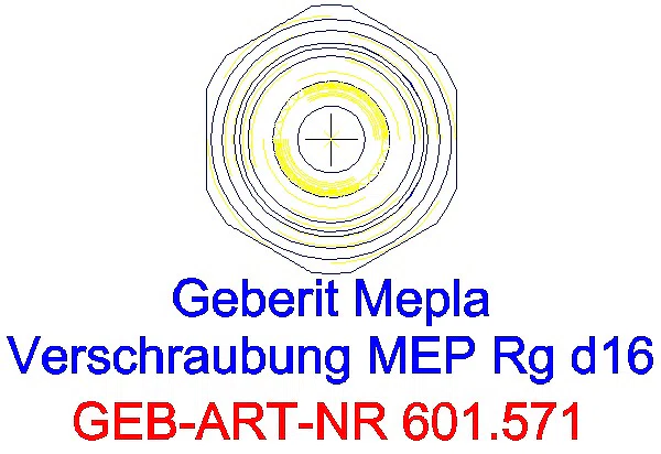 GE Mepla Verschraubung Rg d16_601.571.00.5_L
